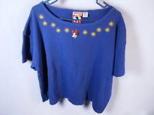 Vintage Disney Mickey Inc Minnie Mouse Pullover Sweater Blue Size L/XL picture