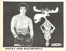 Ken Brown Satire Postcard Rocky Balboa and Bullwinkle picture