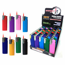 5-Flags® Rubber Coated Windproof Flame Electronic Lighter Refillable 50Pcs 80-86 picture