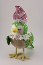 Fabric Bird Spring Polka Dot Mushroom Hat Spritz Style Feathery Friends picture