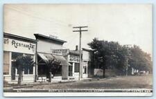 RPPC CLAY CENTER, Nebraska NE~ Street Scene WEST SIDE SQUARE 1908 Olson Postcard picture