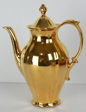Vtg Bareuther Waldsassen Bavaria Germany Gold Over Porcelain Teapot picture