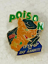 Official 1988 Licensed POISON Metal Pinback Lapel Pin Badge ~ MINT SEALED picture