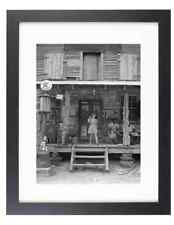 1939 Gas Station & Country Store Vintage 8x10 MATTED & FRAMED PICTURE PHOTO picture