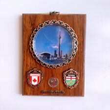 Toronto Canada Wooden Wall Mount Plaque Framed W Coin Decor Collectible Gift Tag picture