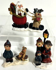 Whimsical Primitive Style Christmas Mini Figures Lot of 3                  X5 picture