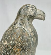 Old Large Heavy Carved Soapstone Falcon Hawk Sculpture  Figurine -92067 picture