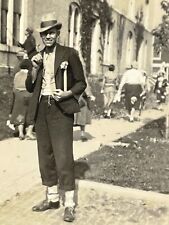 PA Photograph Handsome Man 1930's Fedora Hat Cute Attractive Smoking Cigarette picture