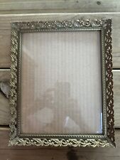 Vintage 8 X 10  Picture Frame Brass Gold Tone Metal Hollywood Regency Ornate picture