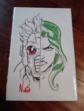 Star-lord And Gamora Original Sketch By Eddie Nunez Signed With COA  picture