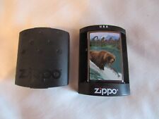 Vintage NOS Zippo Advertising Cigarette Lighter Cabela's Bear in Stream I 15 picture
