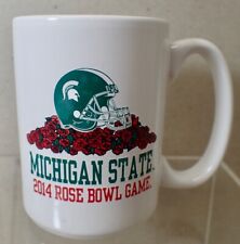 Vtg MSU Michigan State University Spartans Coffee Mug Cup 2014 Rose Bowl Game picture