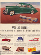 A2 1941 Packard Clipper Advertising Original Print Ad Green Car 10'' X 13'' picture