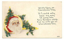 Santa Claus Kris Kringle Christmas Postcard c1910 picture