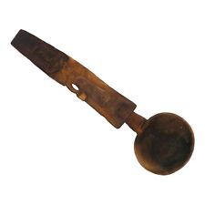 ATQ Primitive Mexican Folk Art Hand Carved Wooden Spoon Ladle Tribal Juan Rabbit picture