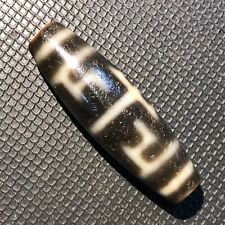Magic Tibetan Old Agate Dragon Skin Unbounded multiplier Totem dZi Bead Amulet picture