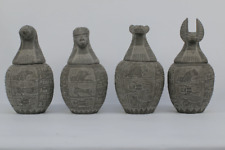 Gorgeous Huge Canopic jars - The Four organs Jars made from Schist stone picture