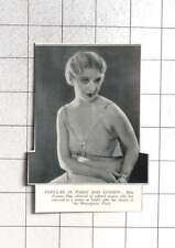 1931 Popular In Paris And London, Cabaret Singer Miss Frances Day picture
