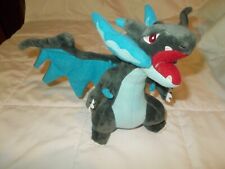 Mega Charizard Pokemon Blue Gray Poseable Dragon Plush 10