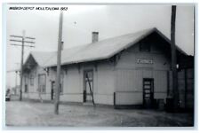 c1953 Wabash Depot Moulton Iowa Railroad Train Depot Station RPPC Photo Postcard picture