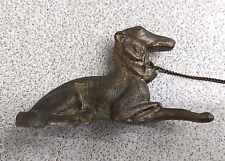Brass Russian Wolf Hound /Greyhound Dog Figurine Metal Paperweight Vintage Japan picture