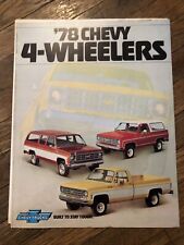 ‘78 CHEVY 4-WHEELERS, BROCHURE & 1978 GM ACCESSORY CATALOG picture