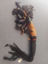 Sioux Native American deer hoof ceremonial Rattle, leather straps picture