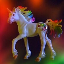 Schleich White & Glitter Rainbow UNICORN FOAL 2015 Figure Horse Shoe Gems 73527 picture