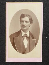 Portland Oregon OR Handsome Man With Mustache Antique CDV Photo picture