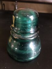 Vintage Green Aqua BROOKFIELD New York Glass Power Line Insulator Marked“2” picture