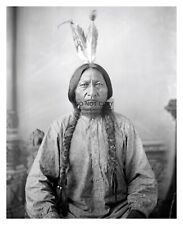 SITTING BULL NATIVE AMERICAN CHIEF 1883 OLD WEST 8X10 PHOTO REPRINT picture