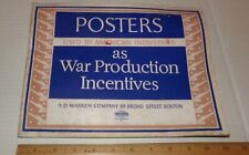 1942 WWII Production Incentives War Posters Ads Warren Co Printing Book Hitler picture