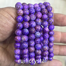 Wholesale Lot 6 Pcs Natural purple azurite 8mm 7.5” Crystal Stretch Bracelet picture