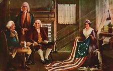 Postcard PA Philadelphia Birth of Our Nations Flag Painting Vintage PC H4967 picture