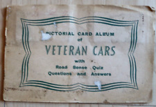 vintage pictorial card album of veteran cars  tobacco trading cards picture