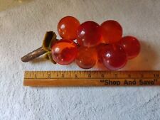 Vintage MCM Lucite Grape Cluster Orange Color  picture
