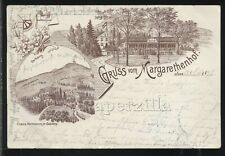 DE Konigswinter UDB CHROMOLITH 1897 ART NOUVEAU GRUSS aus MARGARETHENHOF Oelberg picture