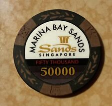 Casino Chip $50000 Marina Bay Sands Singapore  Beautiful Obsolete picture