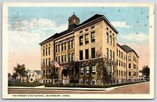 1907 The Crosby High School Waterbury Connecticut CT Campus Posted Postcard picture