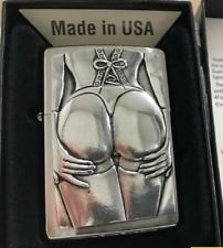 Zippo Sexy Girl Hip Lady Buttocks Chrome Silver Window Proof Lighter Japan New picture