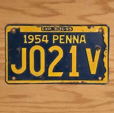 Antique 1954 Pennsylvania License Plate - PA - Penna  picture