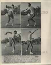 1968 Press Photo Discus thrower Perry O'Brien during practice in Los Angeles picture