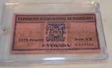 Barcelona 1929 1930 exposition ticket picture