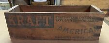 Antique Kraft American Cheese 5 Pound Wooden Box/Crate-Advertising NICE picture