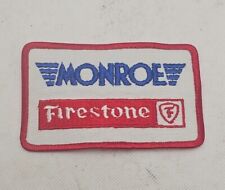 VTG embroidered Patch Racecar Monroe Firestone vest jacket patches  picture