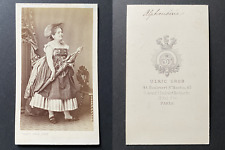 Ulric Grob, Paris, Alphonsine, Actress, in Stage Costume, circa 1865 Vintage  picture
