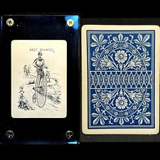 c1885 1st Bicycle Russell & Morgan Historic Antique Playing Cards Joker Single picture
