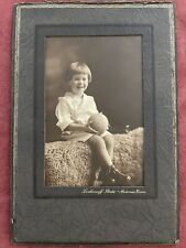 Antique Ephemera Photo Of Little Boy Sepia TRESKUNOFF Studio Ansonia, CT 1930’s picture
