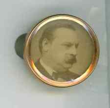 *ORIGINAL* 1884 Grover Cleveland FIRST PRESIDENTIAL CAMPAIGN under glass stud picture