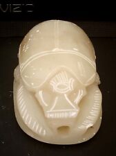 Egyptian Scarab Soapstone Paperweight with Hand Scribed Hieroglyphics 4